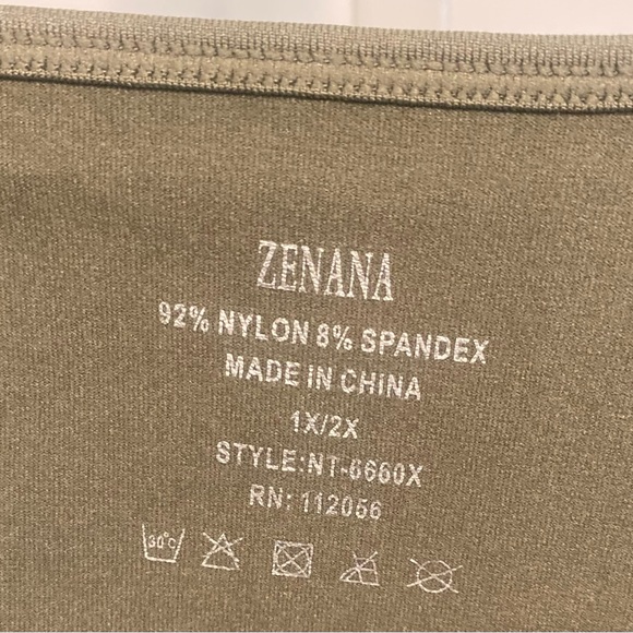 ➕ZENANA Criss-Cross Front Tank Top. Color: Sage - Picture 4 of 8